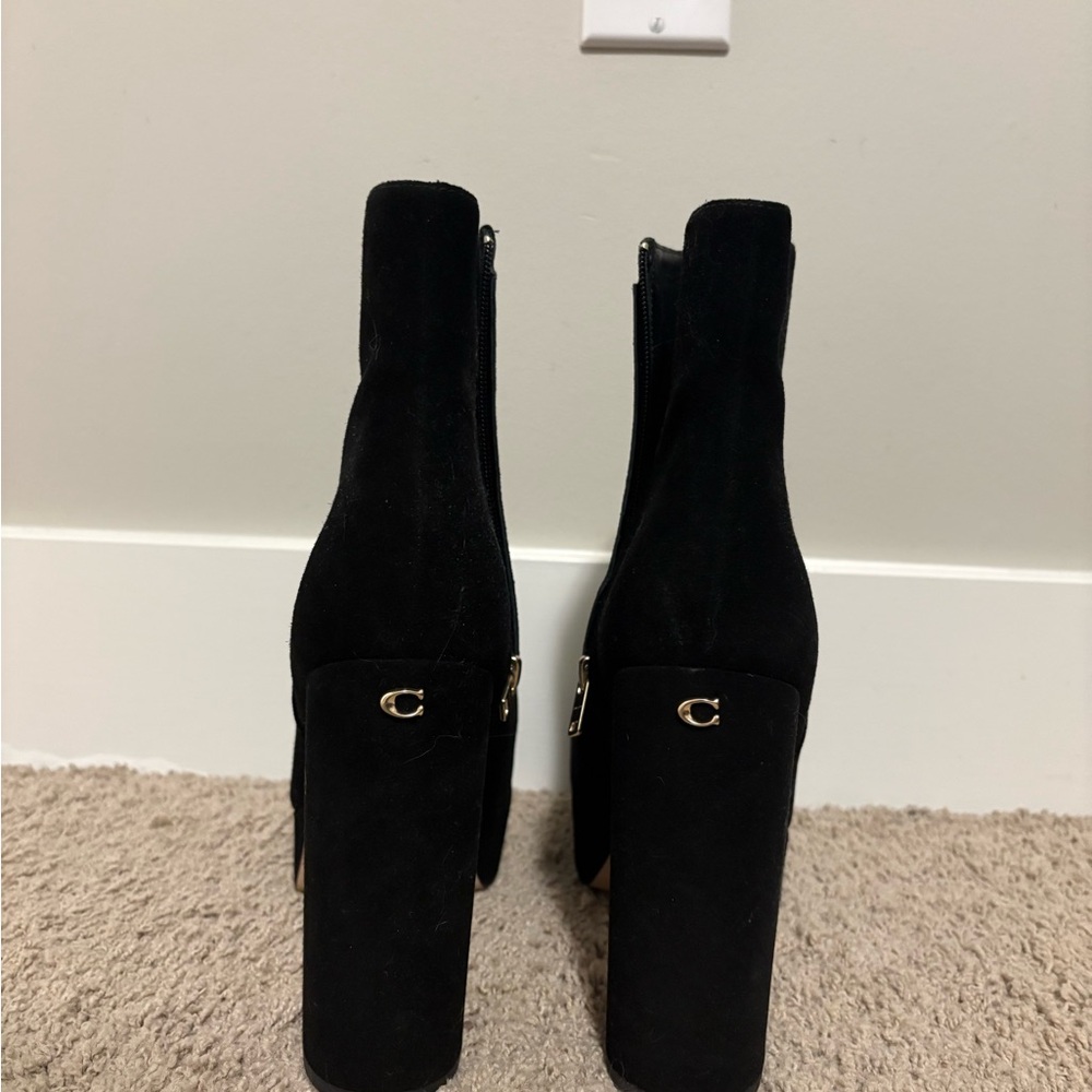 Coach Black Suede Women's Ankle Boots